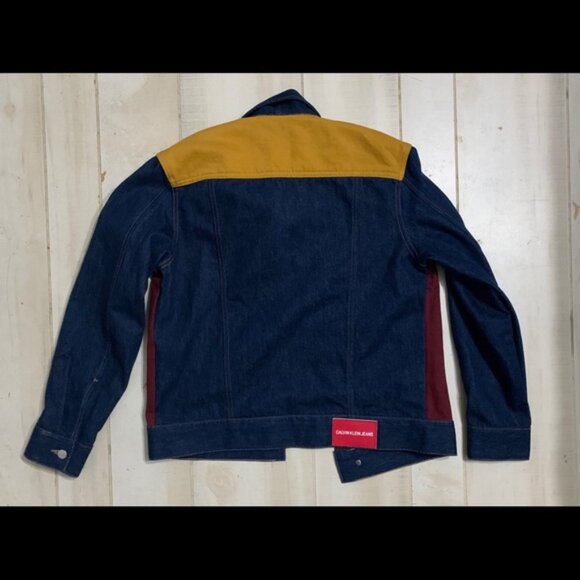 Calvin Klein Ukelely Patch - Colorblock Denim Jacket - Picture 2 of 11